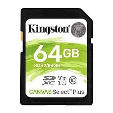 MEMORIA SD KINGSTON SDS2/64GB-64GB CANVAS SELECT 100MB/S-0
