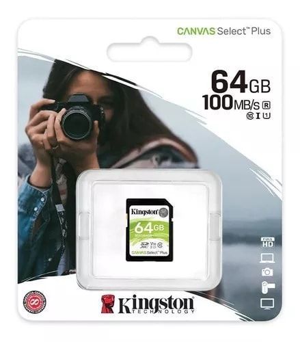 MEMORIA SD KINGSTON SDS2/64GB-64GB CANVAS SELECT 100MB/S-1