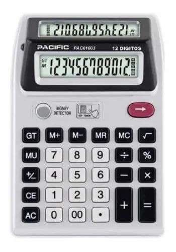 CALCULADOR 12 DIGITS PANTALLA DOBLE-0