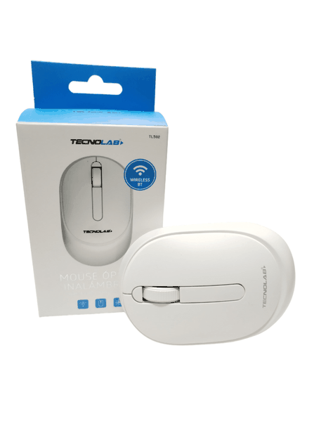 MOUSE INALAMBRICO + 2.4ghz TECNOLAB 1000 DPI 3 BOTONES WHITE TL582W-1