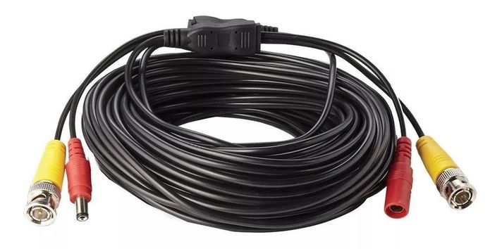 Cable De 15 Mt Para Cámaras Cctv Bnc + Conexión De-1