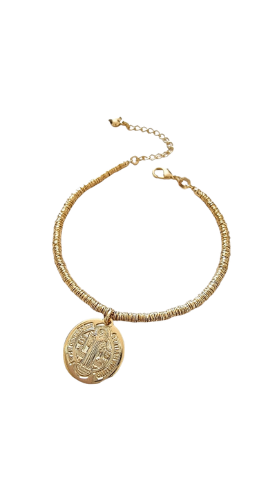 PULSERA MEDALLA SAN BENITO-0
