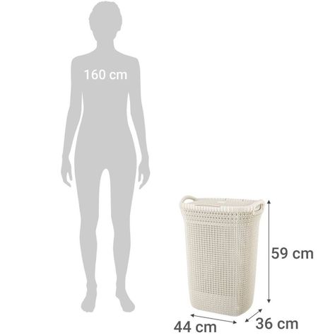 Cesto khipu 60 litros ratán plástico blanco-2