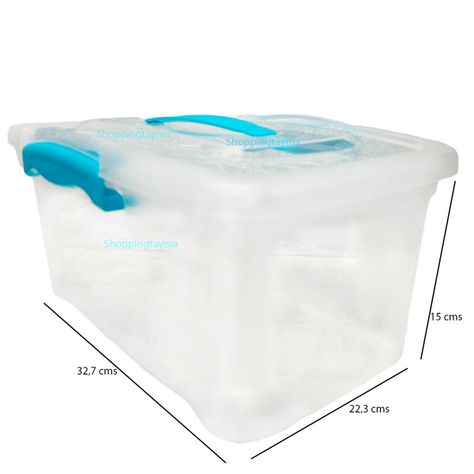 Caja Organizadora Transparente Con Tapa Y Manilla 6,5 Lts.-1