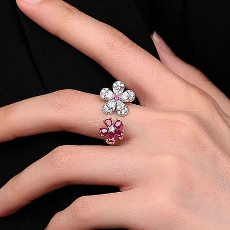 Anillo Exclusivo Alta Calidad Con Cristales Y Oro Adaptable-6