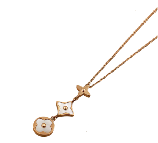 Collar Exclusivo Flor De Nacar Oro 18kgp rose gold-0