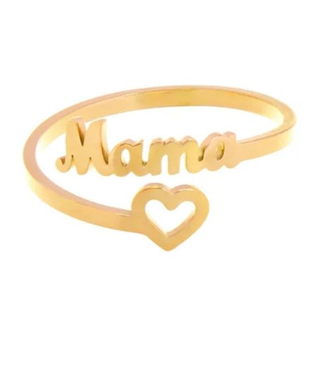 Anillo Mamá Día Madre Baño Oro 18kt Adaptable Toda Talla LUXURYJOYAS-1