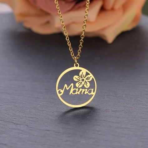 Collar Mamá Baño Oro 18kt Día De La Madre-1