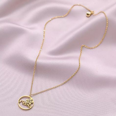 Collar Mamá Baño Oro 18kt Día De La Madre-2