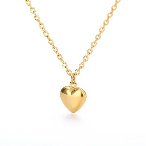 Collar Corazón Baño Oro 18kt Clásico San Valentín LUXURYJOYASCL-0