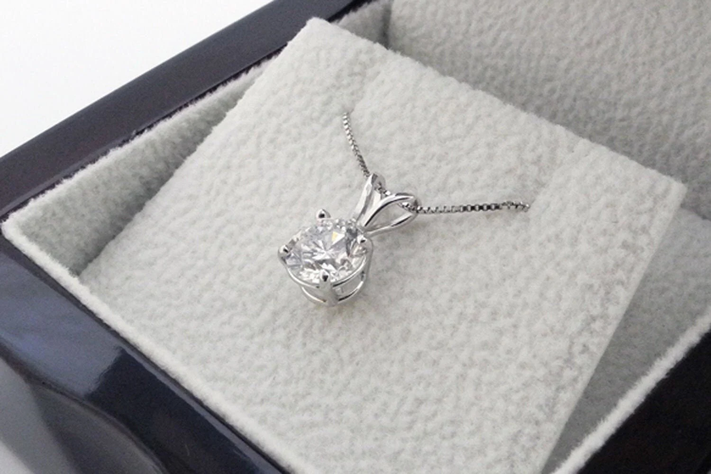 Collar Con Colgante De Solitario De Moissanita Exclusivo 2ct diamond-1