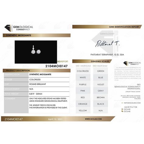 Aros Punto Luz 6mm De Moissanita baño Oro blanco Con Certificado-4