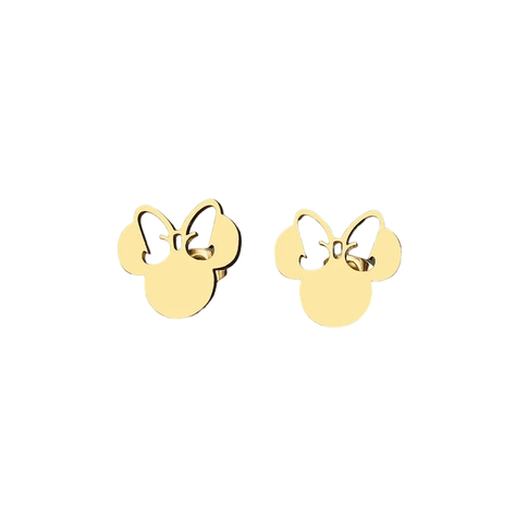 Aros Minnie Mouse Oro 18kt Bañado - Niña Mujer LUXURYJOYASCL-2