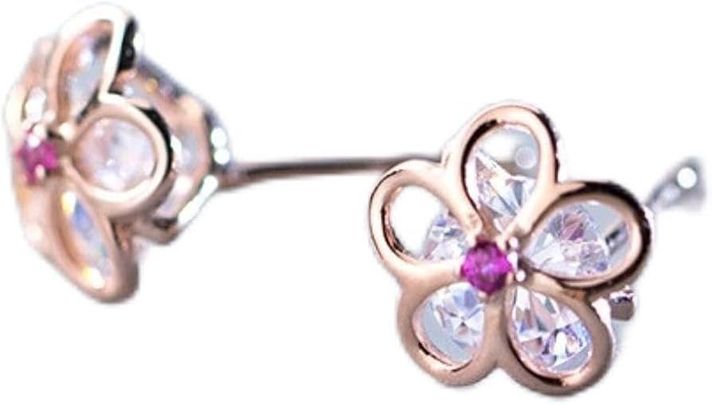 Oferta Aros Flor Baño Oro 18kt Hecho Con Cristal-1