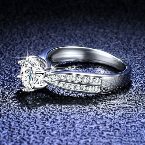 Anillo De Moissanita De 05kt Certificado De Autenti Exclusivo-2