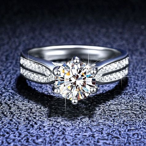 Anillo De Moissanita De 05kt Certificado De Autenti Exclusivo-3