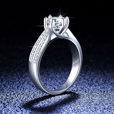 Anillo De Moissanita De 05kt Certificado De Autenti Exclusivo-4