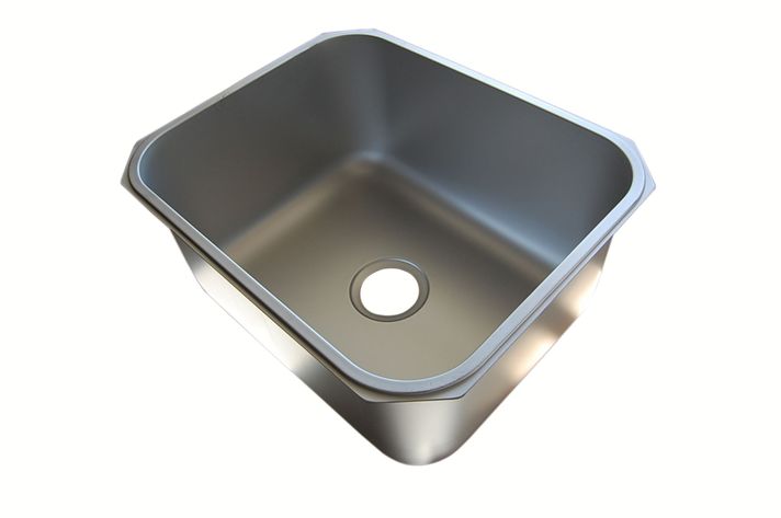 Taza de 400x400x300 mm de acero inoxidable-0