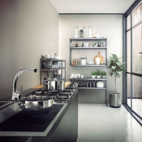 Monomando De Lavaplatos Genebre K8 Acero Inox-1