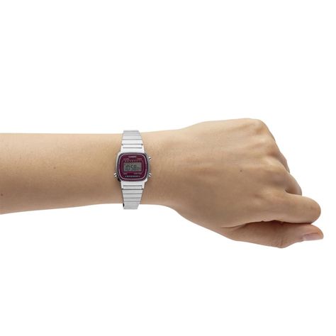 Reloj CASIO LA670WA-4DF Resina/Cromado Mujer Plateado-3