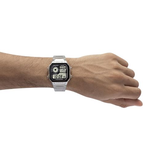 Reloj CASIO AE-1200WHD-1AVDF Resina Juvenil Plateado-3