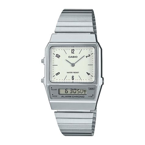 Reloj CASIO AQ-800E-7A2DF Resina/Cromado Juvenil Plateado-0