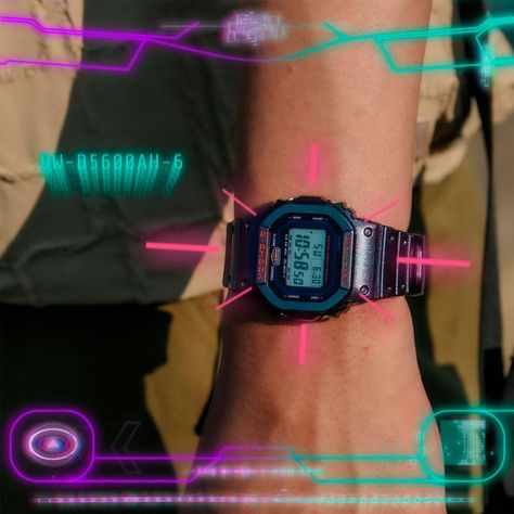 Reloj G-SHOCK DW-B5600AH-6DR Resina Hombre Purpura/Verde-2