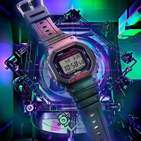 Reloj G-SHOCK DW-B5600AH-6DR Resina Hombre Purpura/Verde-3