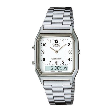 Reloj CASIO AQ-230A-7BMQ Resina/Cromado Juvenil Plateado-0