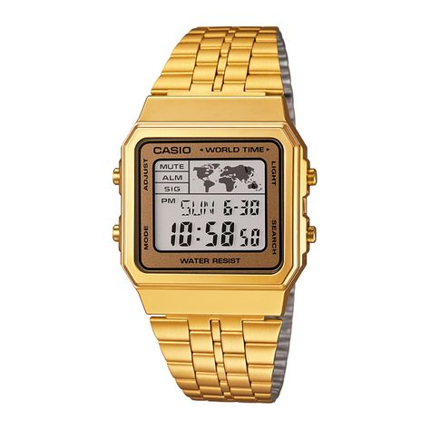 Reloj CASIO A500WGA-9DF Resina Unisex Dorado-0