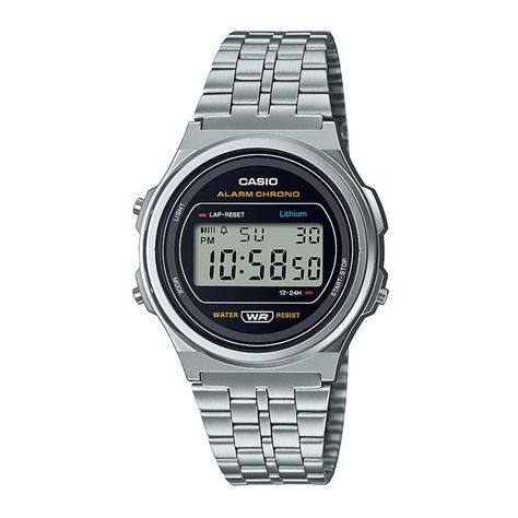 Reloj CASIO A171WE-1ADF Resina/Cromado Unisex Plateado-0