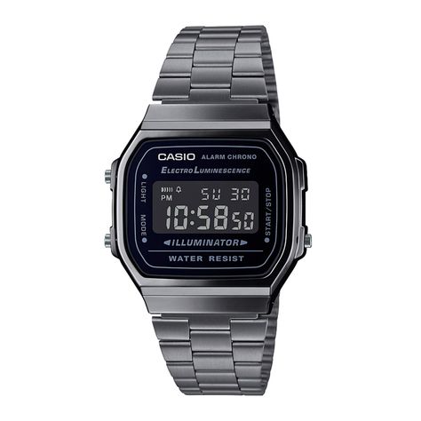 Reloj CASIO A168WGG-1BDF Resina/Cromado Unisex Gris-0