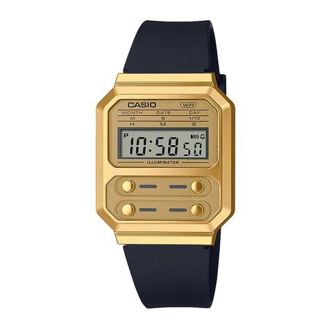 Reloj CASIO A100WEFG-9ADF Resina/Cromado Unisex Dorado-0