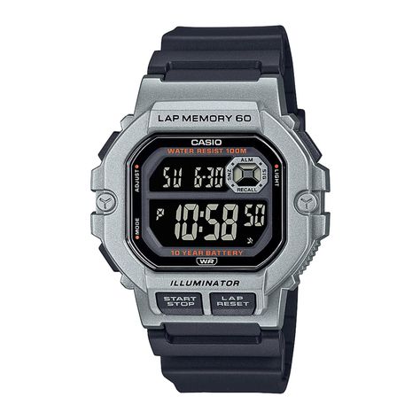 Reloj CASIO WS-1400H-1BVDF Resina Hombre Plateado-0
