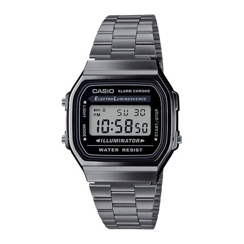Reloj CASIO A168WGG-1ADF Resina/Cromado Unisex Gris-0