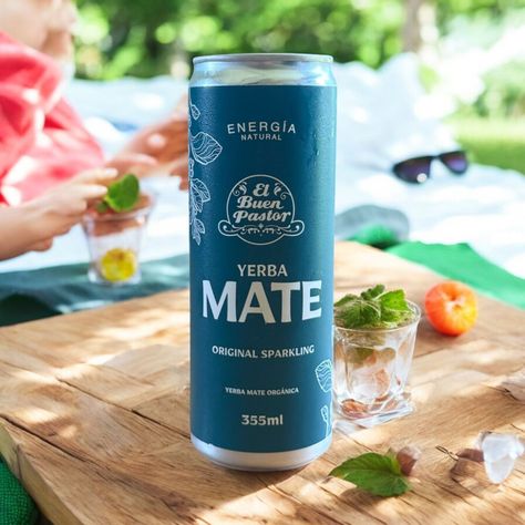 Pack x 12 uni Bebida Yerba Mate Orgánica Energizante Natural El Buen Pastor 355ml-1