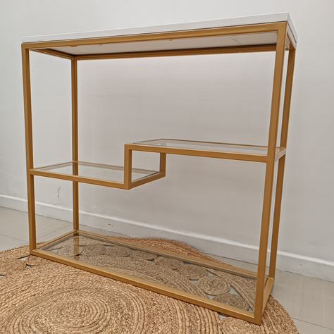 Arrimo dorado Valeria IV 90x80x27 cm-1