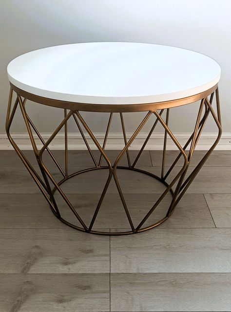 Mesa de Centro Rombal Dorado diámetro 60 cm, pintura electrostática-1
