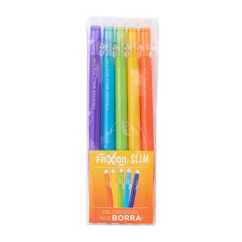 Set 5 Lápices Gel Frixion Ball Slim 0.38mm (03) Pilot-1