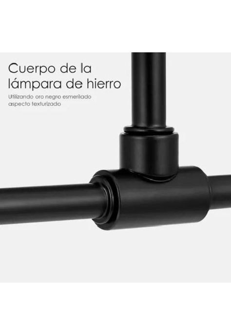 Lámpara de techo colgante moderna 6 focos color negro-2