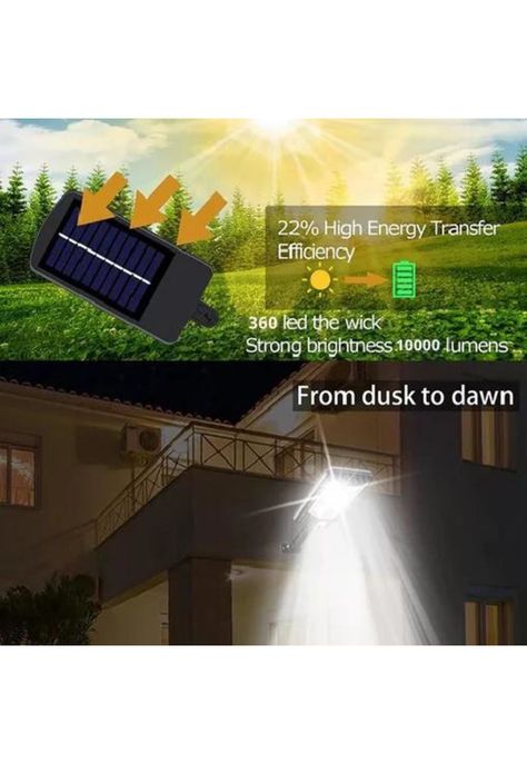 Foco led exterior con sensor de movimiento y luz solar 120w-2