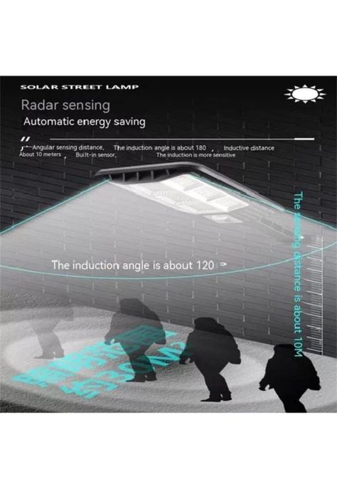 Foco led exterior con sensor de movimiento y luz solar 120w-3