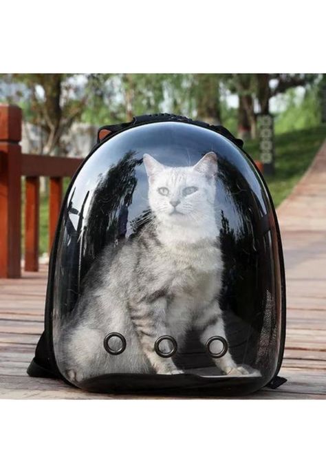 Mochila transportadora transparente para mascotas perros y gatos-2