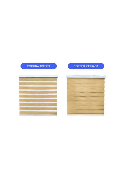 Cortina Roller Duo Zebra Día Noche 150x200cm Beige Jaspeado-2