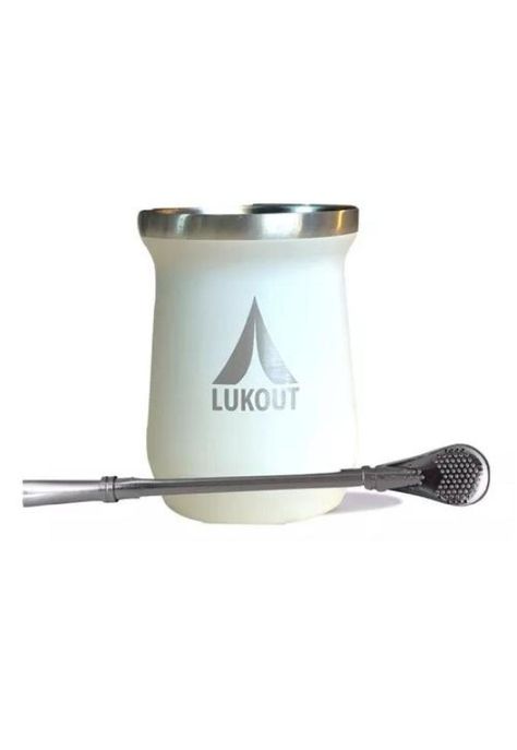Mate Lukout 236 ml + Bombilla, Mate Color Crema-0
