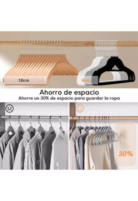 Set de 50 ganchos colgadores de ropa terciopelo gris-4