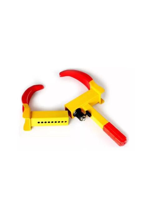 Traba para rueda candado antirrobo, inmovilizadora, color amarillo-0