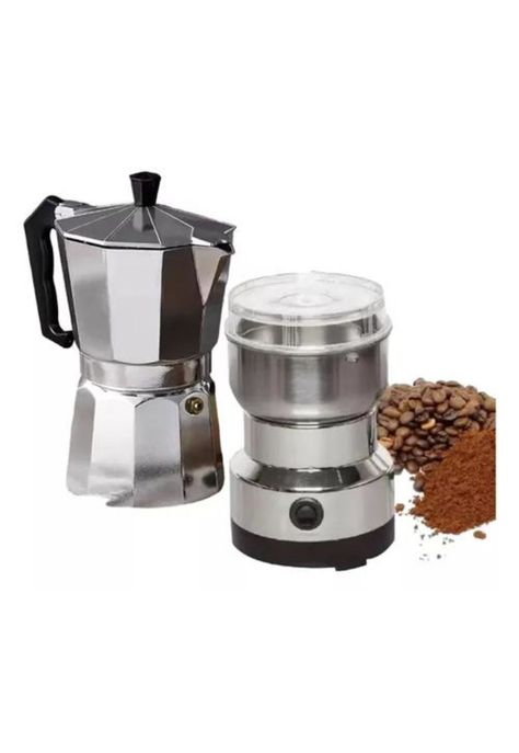 Cafetera italiana express de 9 tazas con moledor eléctrico-0