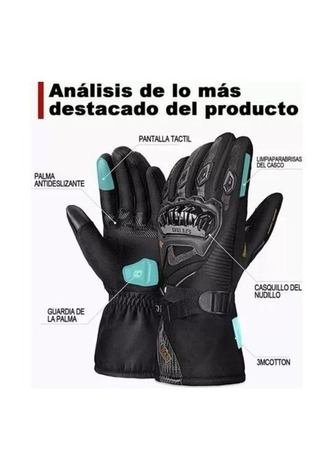 Guantes Suomy Invierno Impermeables para Motociclista - Térmico Talla M-1