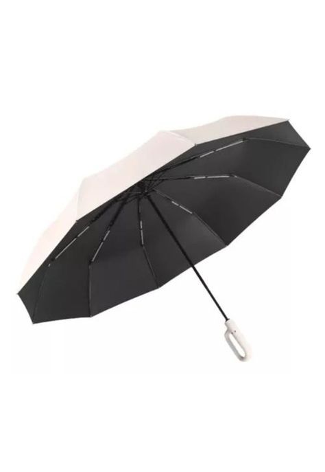 Paraguas automático antivendaval huesos colgable beige-1